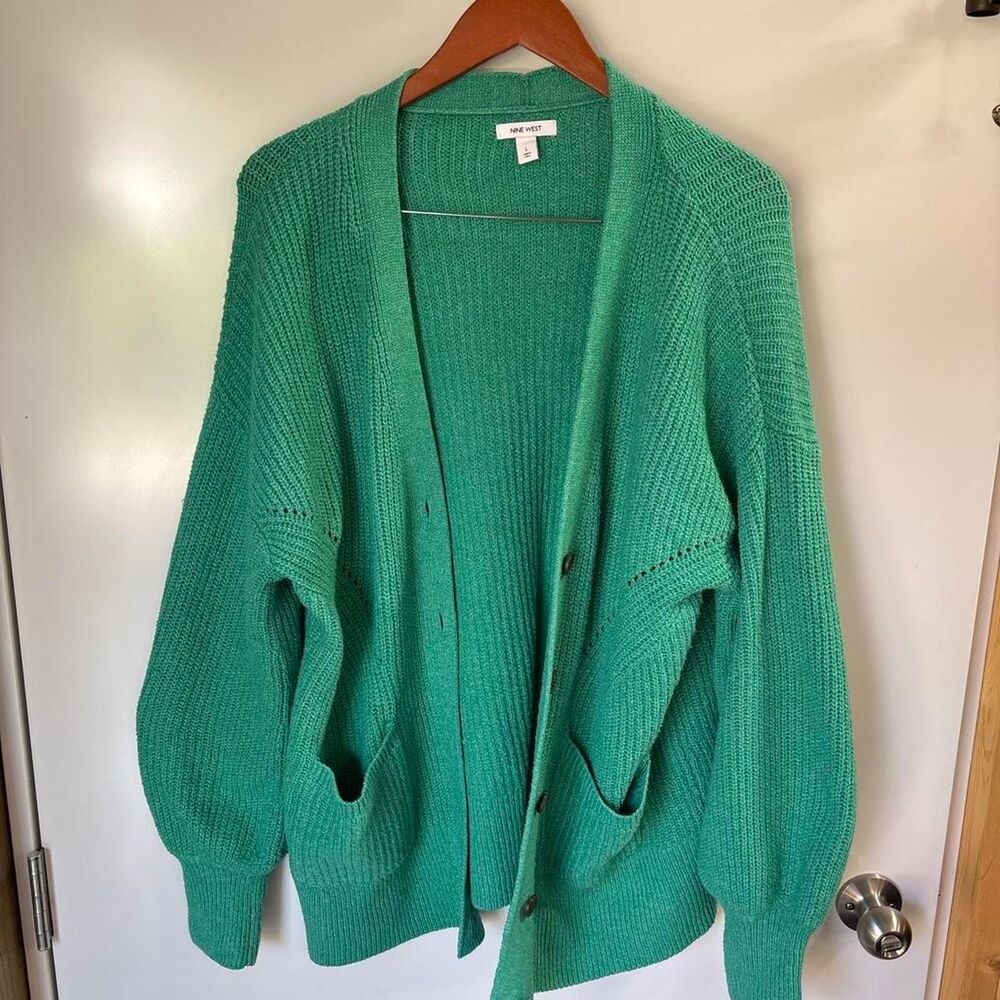 Nine-west Women's Green Cardigan